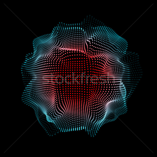 Absztrakt űr részecskék forma futurisztikus háló Stock fotó © molaruso