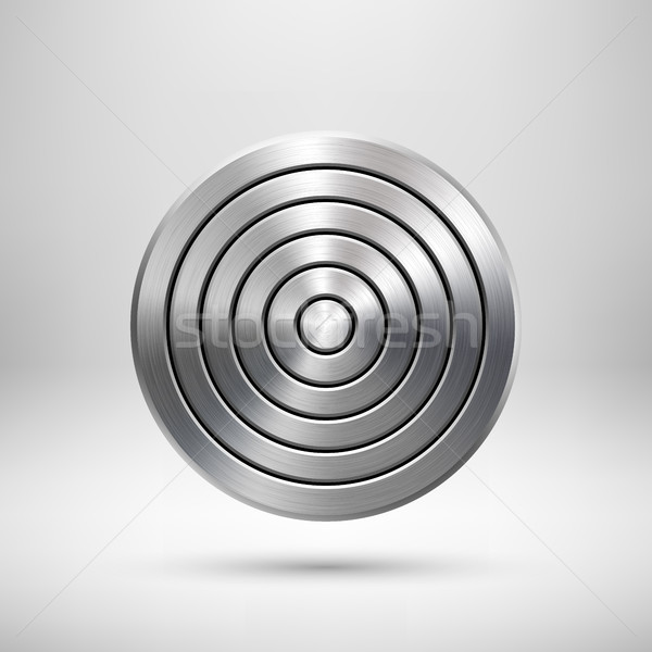 Abstract Technology Circle Metal Badge Stock photo © molaruso