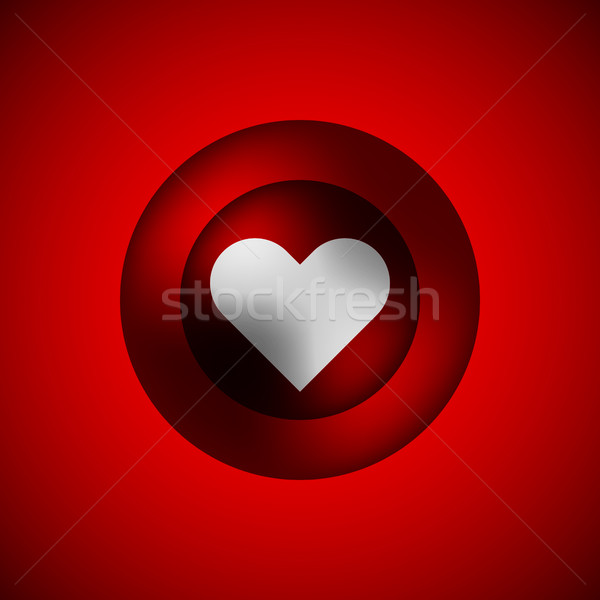 Red Love Bubble Badge Stock photo © molaruso