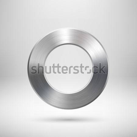 Foto stock: Abstrato · círculo · botão · modelo · distintivo · textura · do · metal