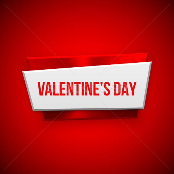 Red Abstract Valentines Day Badge Stock photo © molaruso