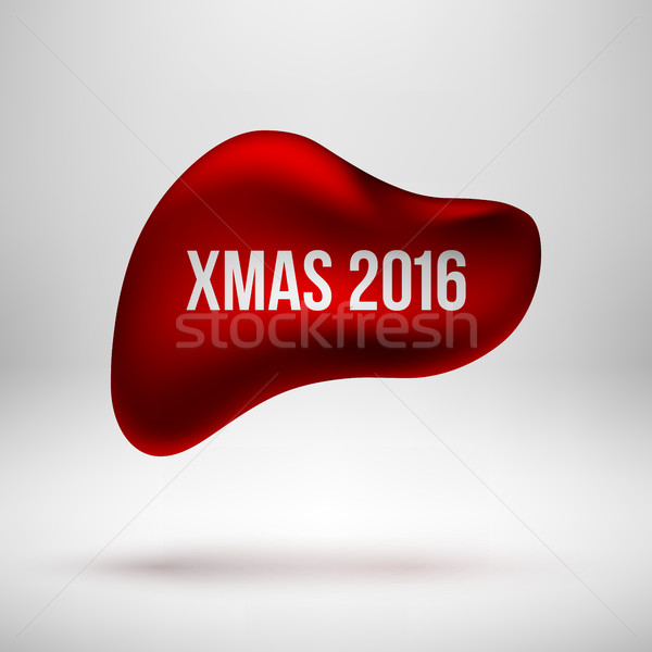 Red Xmas Bubble Badge Stock photo © molaruso