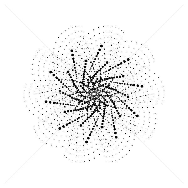 Negro resumen fractal forma espiral rotación Foto stock © molaruso