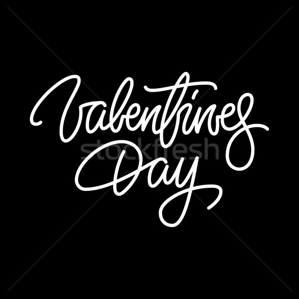Valentines Day Lettering Badge Stock photo © molaruso