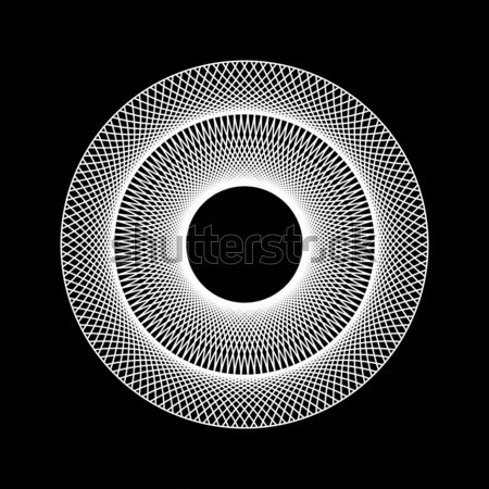 Foto stock: Branco · abstrato · fractal · forma · tecnologia · preto