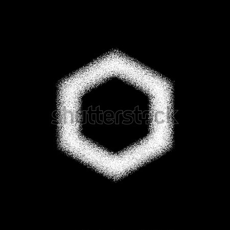 White Abstract Polygon Badge Stock photo © molaruso