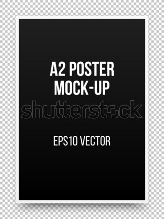 A2 Black Poster Mock-up Stock photo © molaruso