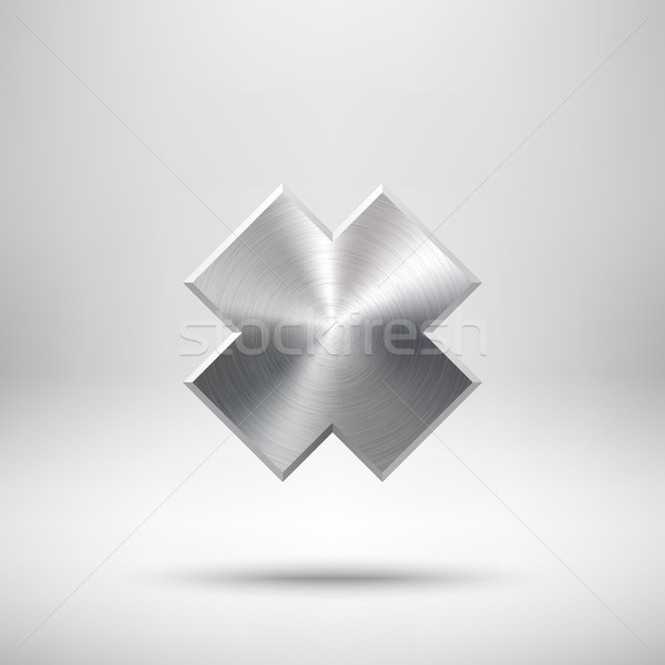 Stock photo: Abstract Cross Button Template