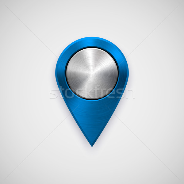 Azul tecnología GPS mapa placa botón Foto stock © molaruso