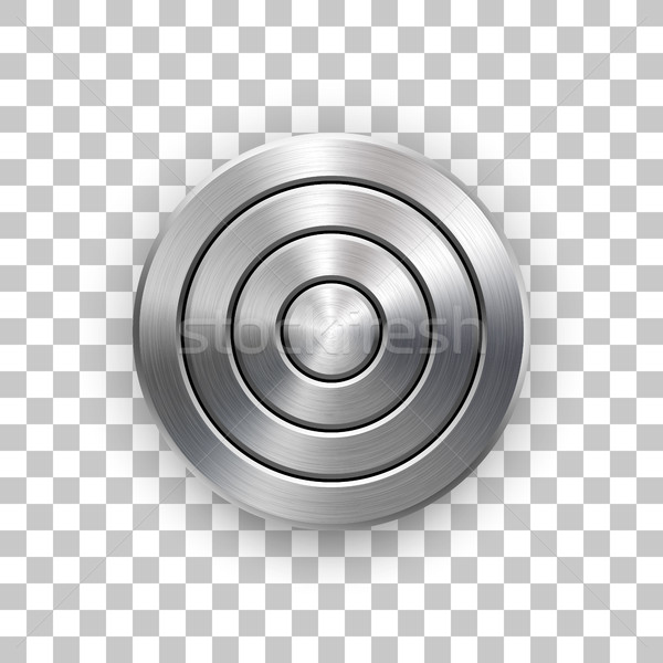 Stock photo: Abstract Technology Circle Metal Badge