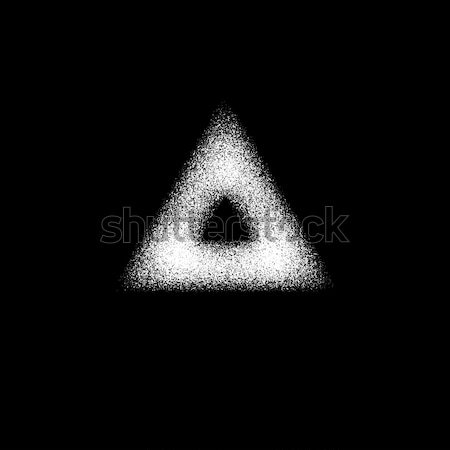 Branco grão triângulo distintivo abstrato geométrico Foto stock © molaruso