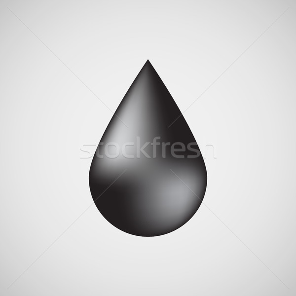 Czarny Bańka ikona odznakę świetle oleju Zdjęcia stock © molaruso