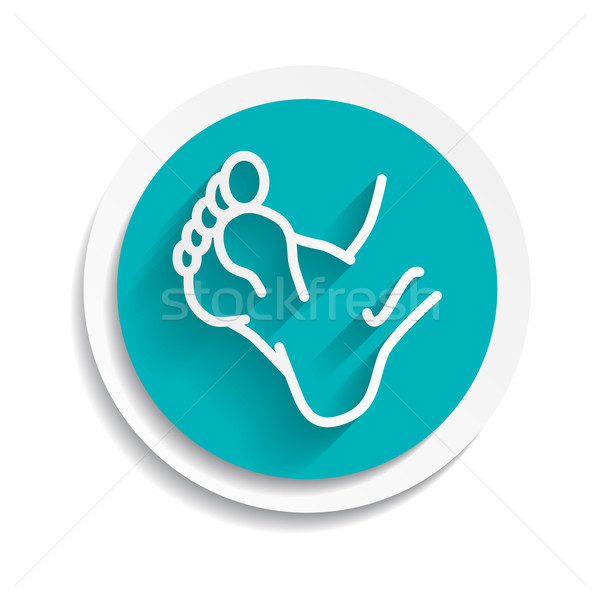 Skaldet Myre Nogen foot icon vector leg symbol human illustration vector illustration © mOleks  (#4863408) | Stockfresh
