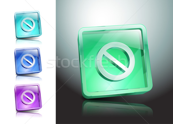 Signo no parada prohibir alerta icono Foto stock © mOleks