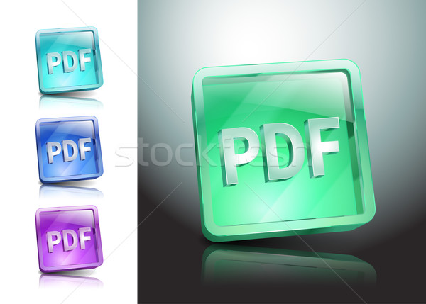 Pdf икона кнопки интернет документа файла Сток-фото © mOleks