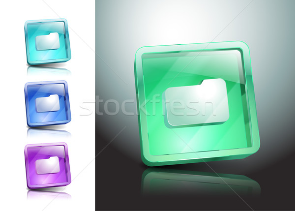 Foto stock: Carpeta · archivo · icono · símbolo · vector · ordenador