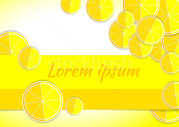vector illustration lemon yellow backgrounds fruits Stock photo © mOleks