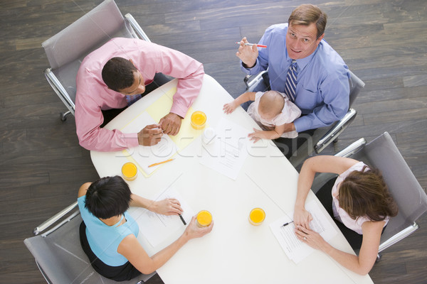 Vier boardroom een baby Stockfoto © monkey_business