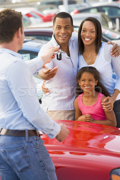 [[stock_photo]]: Jeunes · famille · up · nouvelle · voiture · fille