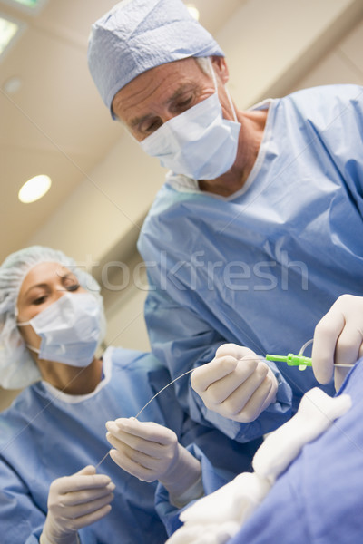 Foto stock: Cirujanos · cirugía · mujer · hombre · salud