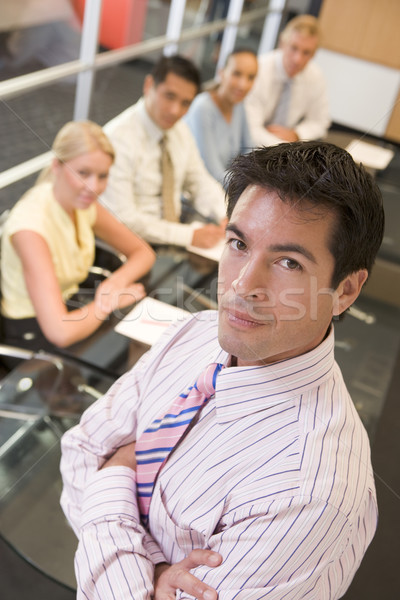 Empresário quatro sala de reuniões tabela negócio Foto stock © monkey_business