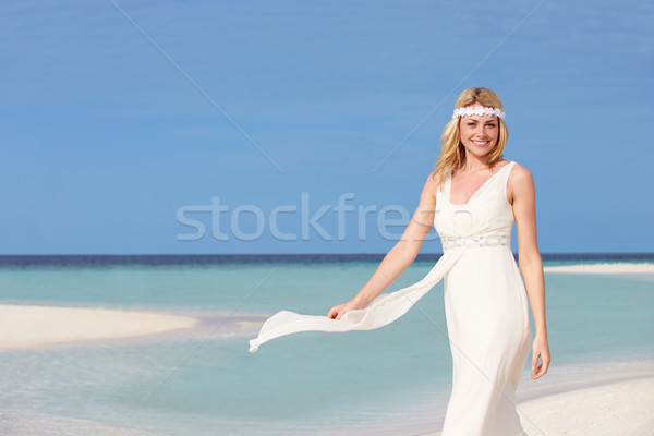 Bride At Beautiful Beach Wedding Stock photo © monkey_business