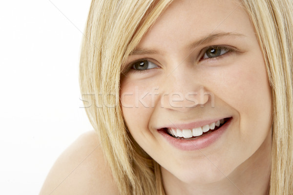 Stüdyo portre gülen genç kız yüz mutlu Stok fotoğraf © monkey_business