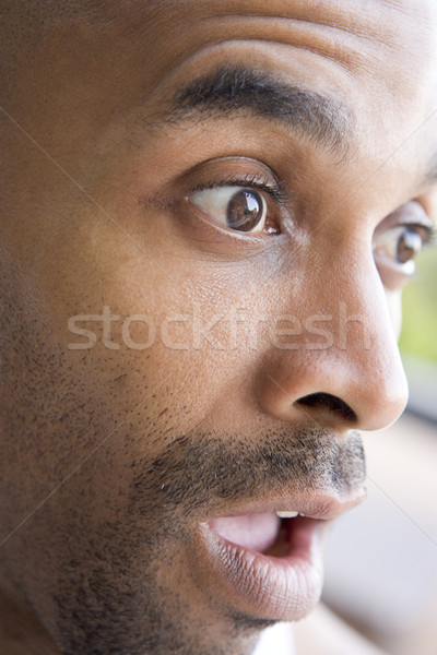 Stock photo: Head shot of surprised man