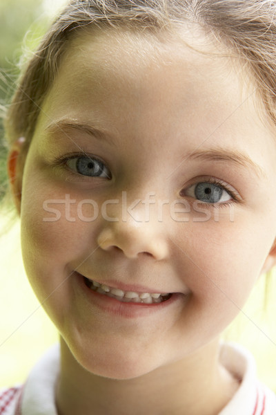 ストックフォト: 肖像 · 少女 · 笑みを浮かべて · 子供 · 子 · 人