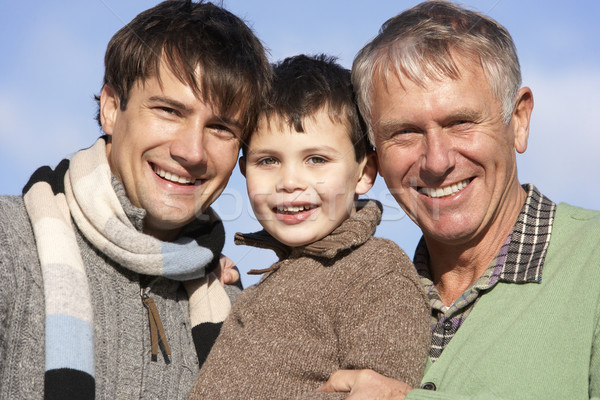 Portrait Of Grandfather, Father And Son Stock photo © monkey_business