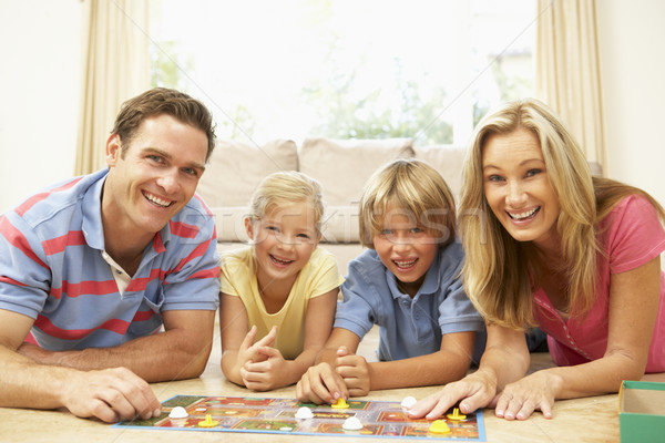 Family Playing Board Game At Home Stock photo © monkey_business