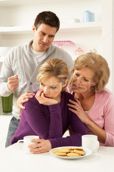 Stock photo: Senior Mother Interferring With Couple Having Argument At Home