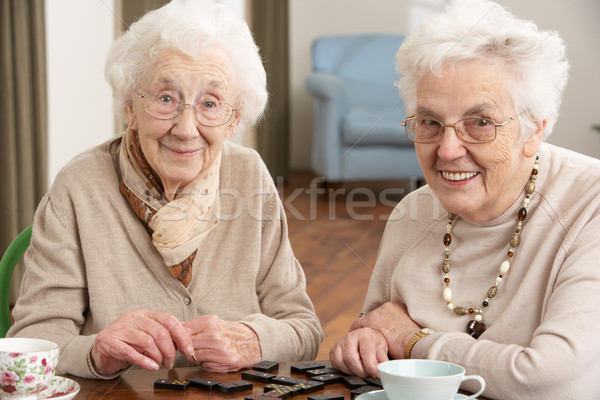 Due senior donne giocare giorno care Foto d'archivio © monkey_business
