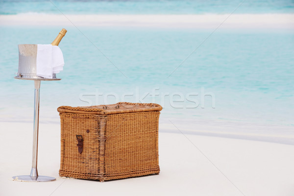 Luxury Champagne Picnic On Tropical Beach Stock photo © monkey_business