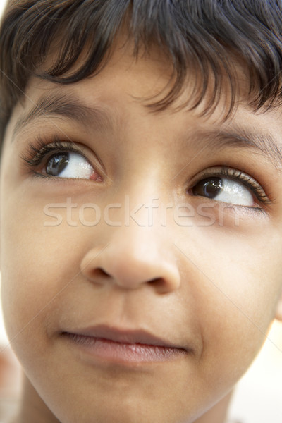 Stock fotó: Portré · fiú · gondolkodik · gyerekek · személy · érzelem
