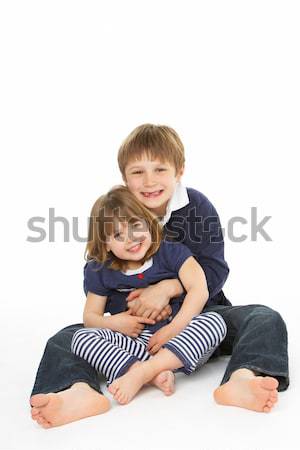 Studio Portrait Of Happy Brother And Sister Stock photo © monkey_business
