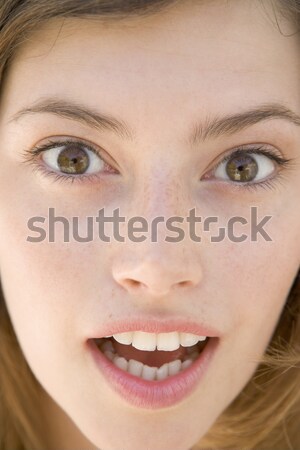 Kopf erschossen Frau lächelnd Frau glücklich Porträt Stock foto © monkey_business