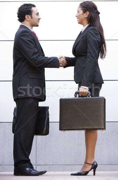 Business meeting outside office Stock photo © monkey_business