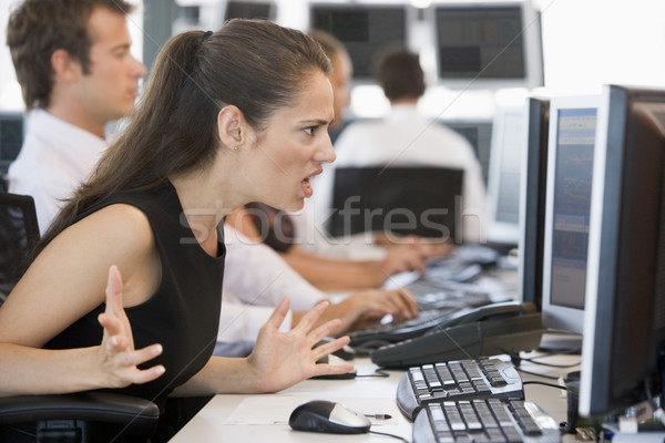 Stock Trader Looking Exasperatedly At Monitor Stock photo © monkey_business