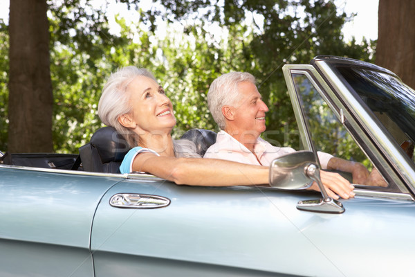 Senior couple in sports car Stock photo © monkey_business
