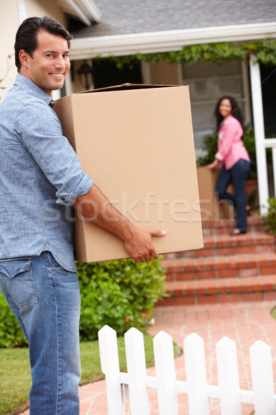 Hispanic couple moving into new house Stock photo © monkey_business