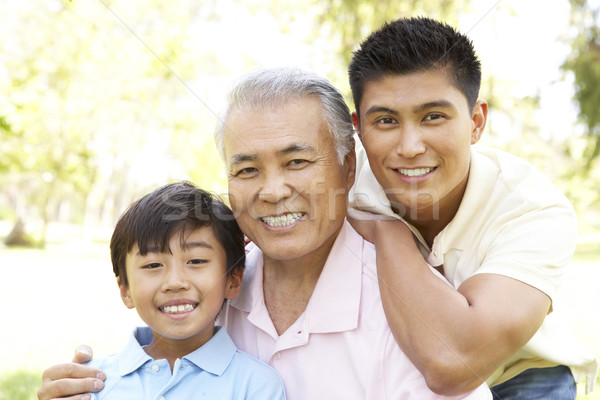 Grandfather With Son And Grandson In Park Stock photo © monkey_business