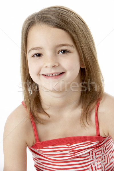 若い女の子 座って スタジオ 少女 子供 幸せ ストックフォト © monkey_business