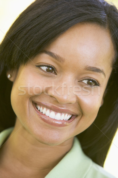 ストックフォト: 頭 · ショット · 女性の笑顔 · 笑顔 · 肖像 · 女性