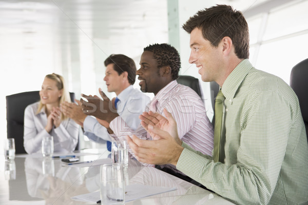 Quatro sala de reuniões reunião pessoas de negócios Foto stock © monkey_business