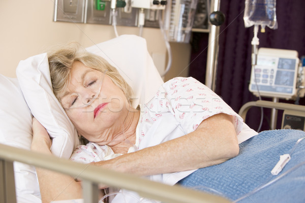 Senior Woman Sleeping In Hospital Bed Stock photo © monkey_business