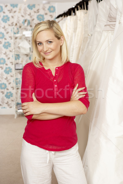 Stockfoto: Vrouwelijke · verkoop · assistent · store · vrouw · mode