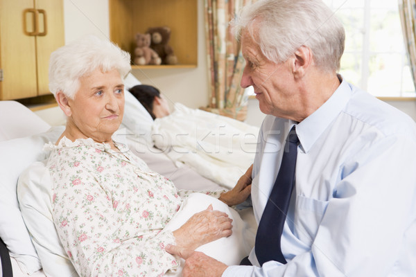 Senior Man Sitting With His Wife In Hospital Stock photo © monkey_business