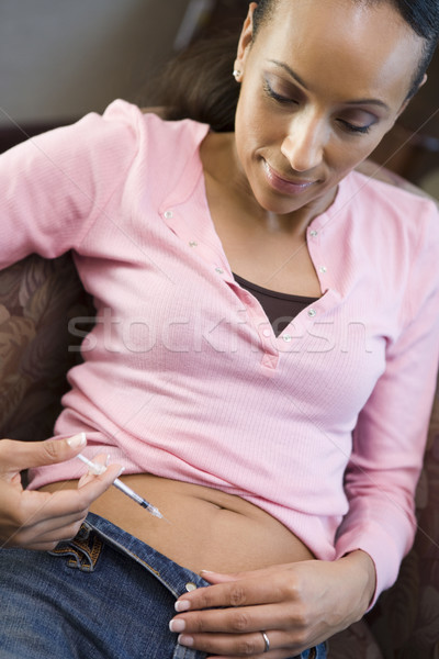 Stockfoto: Vrouw · drugs · behandeling · home · vrouwelijke · kleur