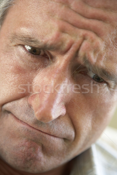 Trist portret persoană senior caucazian vertical Imagine de stoc © monkey_business